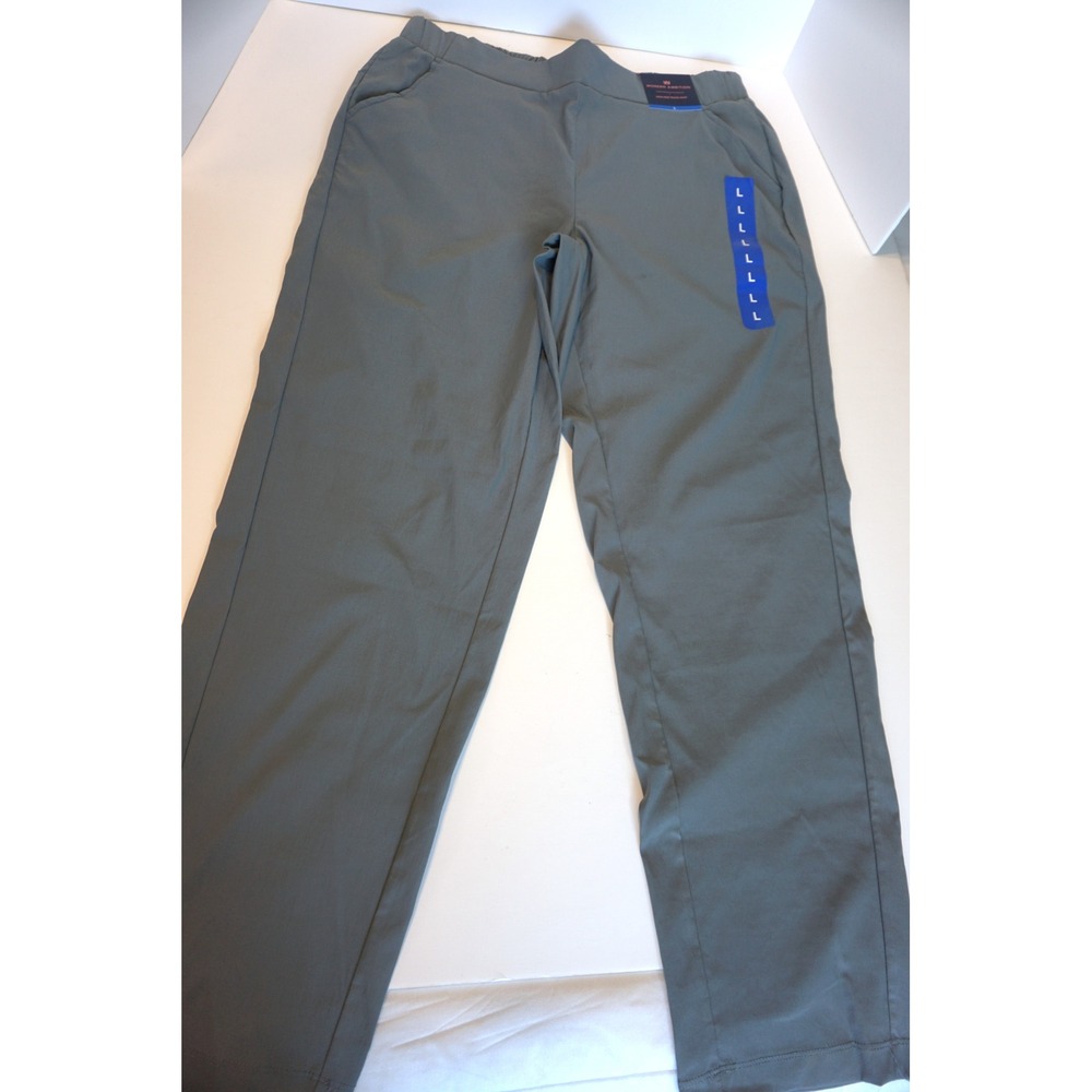 Modern Ambition High-Rise Travel Pants Blue Grey Recycled Nylon Large NWT